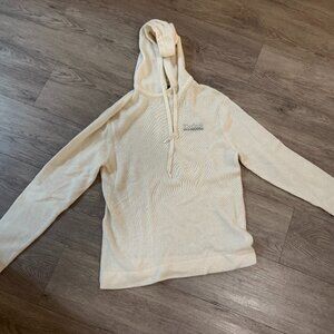 100% Cashmere White Logo Hoodie